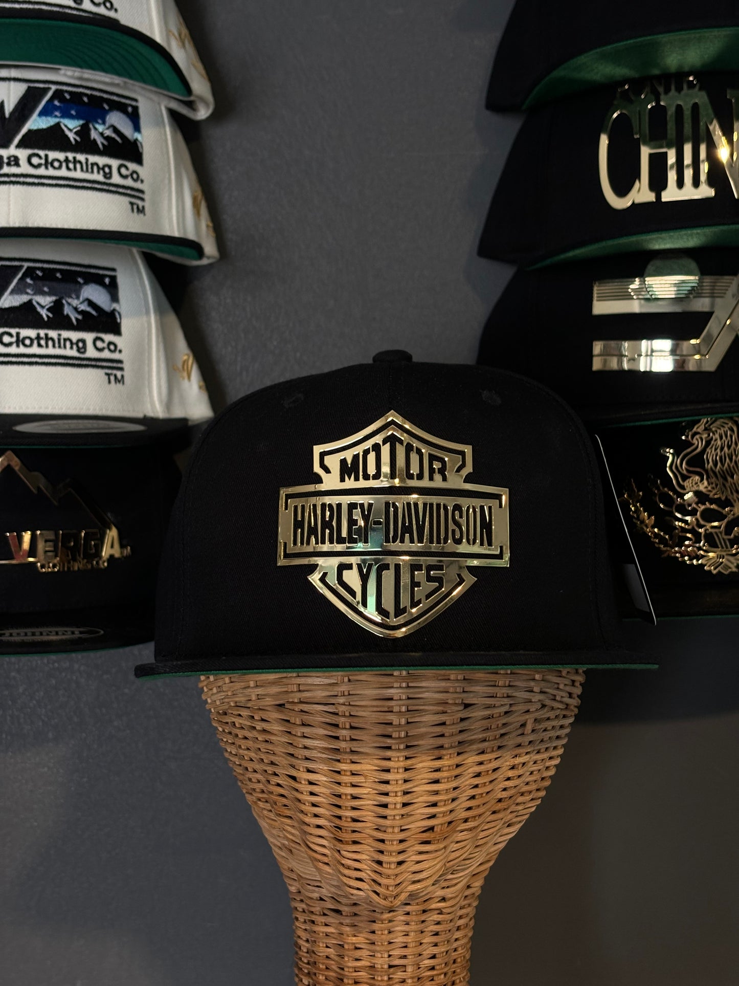 MVV 18k Gold Plated Harley Davidson Hat